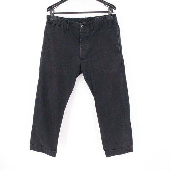 RRL Trousers officer Mens 32 Military Hand Twill Pant Straight Leg Button Fly - Picture 1 of 16
